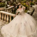 VESTIDO DE QUINCEAÑERA CHAMP/DORADO | REF: #26108
