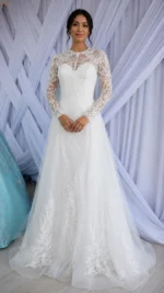 VESTIDO DE NOVIA SIRENA CON SOBREFALDA | REF: #2370 - Imagen 2