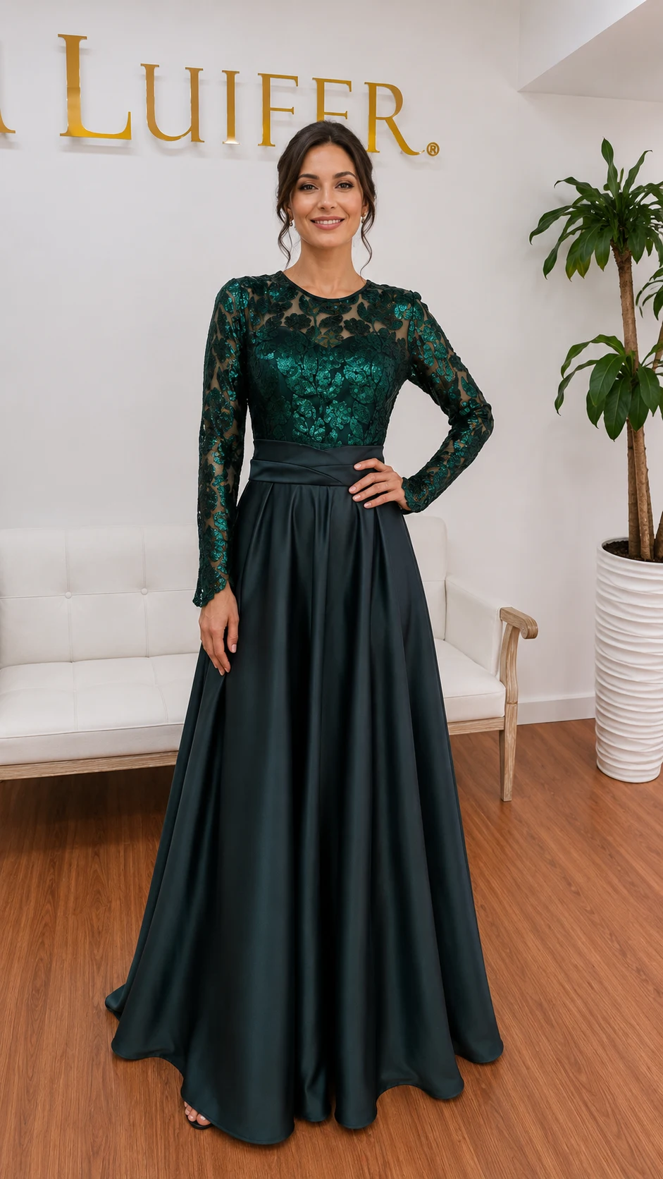 Atelier 2371 Vestido de gala esmeralda VESTIDO DE GALA ESMERALDA | REF: #2371 - Imagen 1
