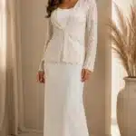 VESTIDO DE GALA CHAMPAGNE 2 PIEZAS