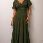 VESTIDO DE GALA VERDE BOTELLA SEÑORERO | REF: #Q124