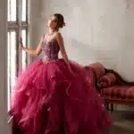 VESTIDO DE QUINCEAÑERA VINOTINTO | REF: #89131