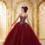VESTIDO DE QUINCEAÑERA VINOTINTO | REF: #89223