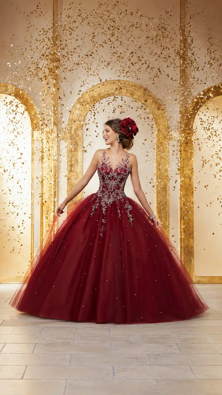 89223 Vinotinto VESTIDO DE QUINCEAÑERA VINOTINTO | REF: #89223 - Imagen 1