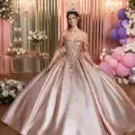 VESTIDO DE QUINCEAÑERA ORO ROSA | REF: #89519